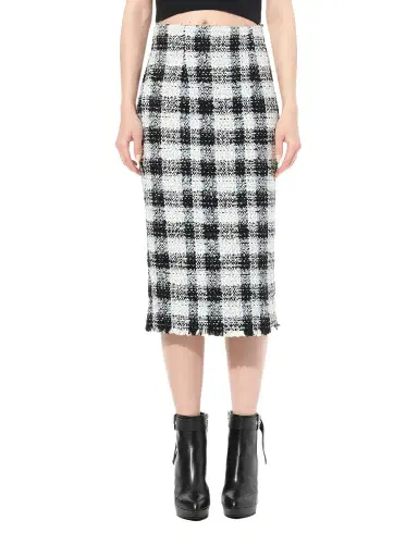 Alexander McQueen Check Tweed Skirt | Thumbnail 1 Alexander McQueen Check Tweed Skirt | Thumbnail 1