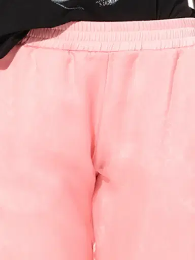 Alexander McQueen Satin Organza Jogger in Anemone Pink | Thumbnail 3
