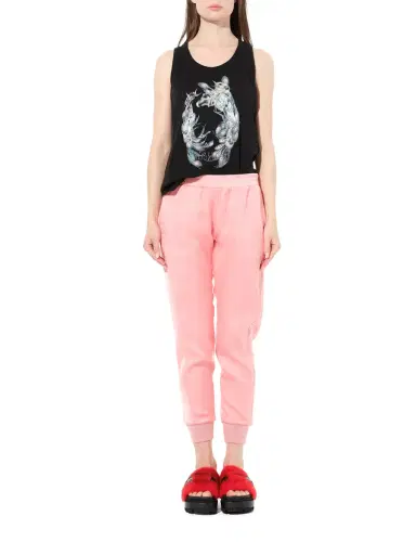 Alexander McQueen Satin Organza Jogger in Anemone Pink | Thumbnail 4