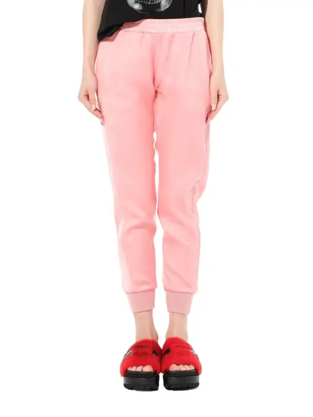 Alexander McQueen Satin Organza Jogger in Anemone Pink