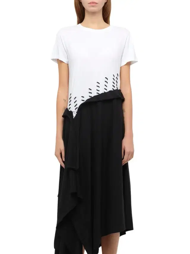 Loewe Satin Jersey Dress in Ecru White
