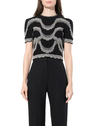 Alexander McQueen Short Sleeve Top | Thumbnail 1 Alexander McQueen Short Sleeve Top | Thumbnail 1