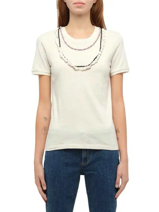 Loewe Loewe x Paula T-shirt Necklaces in Calico White