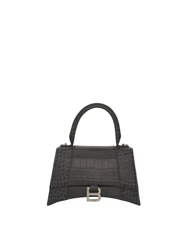 Balenciaga Hourglass Small Croco Embossed Bag