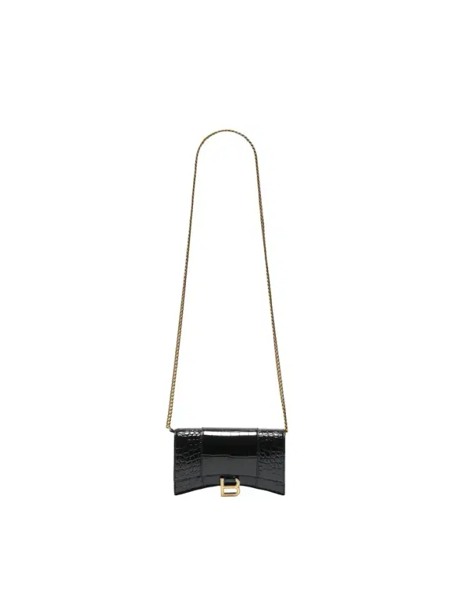 Balenciaga Hourglass Embossed Croco Wallet On Chain