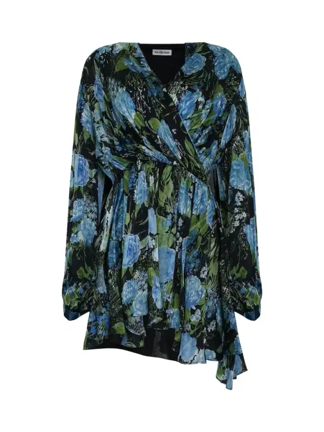 Balenciaga Wrap Baby Doll Dress