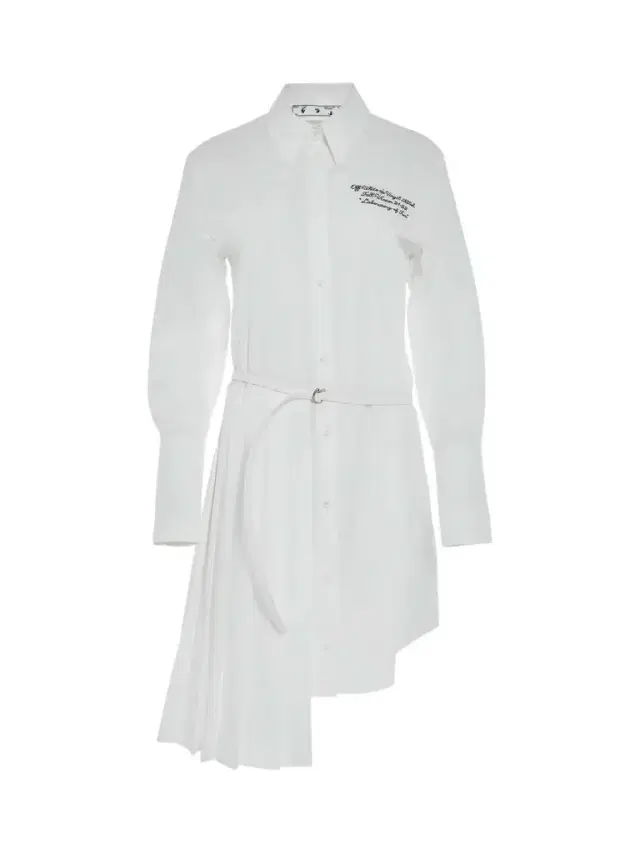 Off-White Popel Plisse Shirt Dress