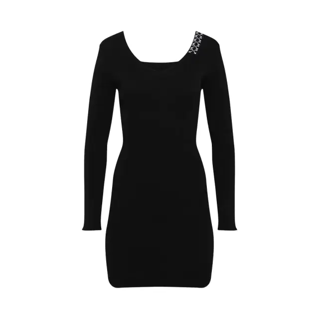 Off-White Bold Long Sleeve Dress