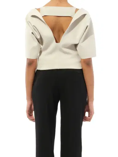 Rick Owens Sling Double Top in Pearl White | Thumbnail 6 Rick Owens Sling Double Top in Pearl White | Thumbnail 6