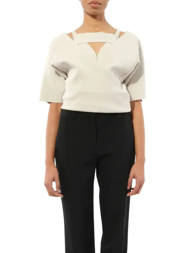 Rick Owens Sling Double Top in Pearl White
