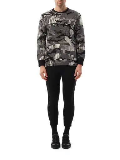 NEIL BARRETT Sweatshirt in Multicolour Grey | Thumbnail 4 NEIL BARRETT Sweatshirt in Multicolour Grey | Thumbnail 4