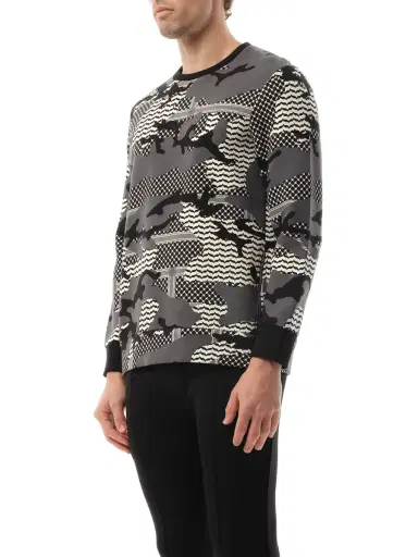 NEIL BARRETT Sweatshirt in Multicolour Grey | Thumbnail 5 NEIL BARRETT Sweatshirt in Multicolour Grey | Thumbnail 5