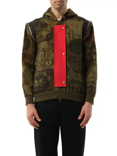Givenchy Podium Dollar Hoodie in Khaki Green | Thumbnail 1 Givenchy Podium Dollar Hoodie in Khaki Green | Thumbnail 1