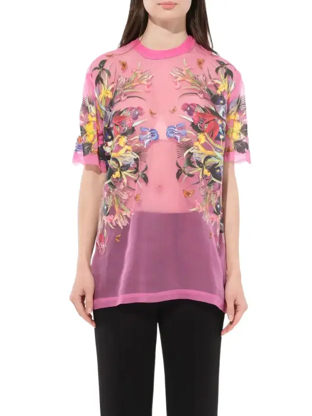Givenchy Silk Top in Fushia Pink