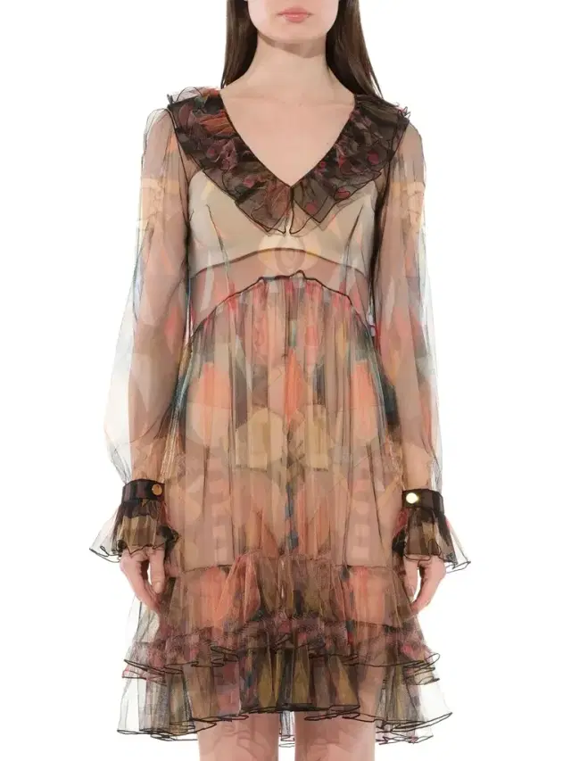 Givenchy Short Dress in Sheer Multicolour