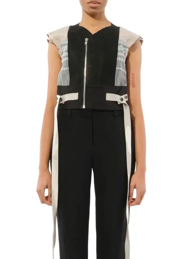 Rick Owens Nymph Biker Leather in Black/white