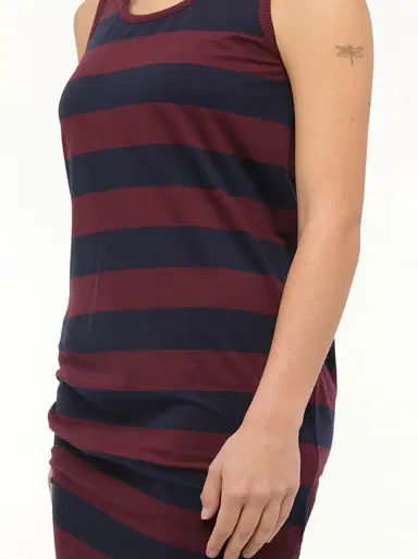Loewe Stripe Jersey Dress in Navy/red | Thumbnail 2 Loewe Stripe Jersey Dress in Navy/red | Thumbnail 2