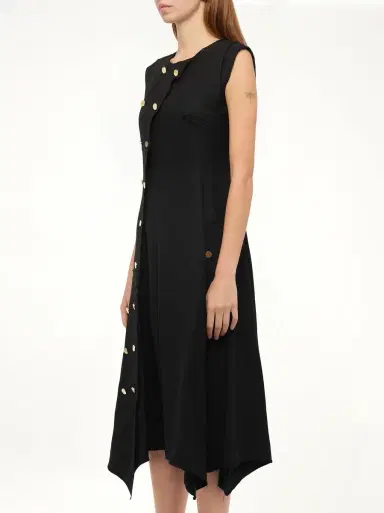 Loewe Gold Button Sleeveless Dress | Thumbnail 3 Loewe Gold Button Sleeveless Dress | Thumbnail 3