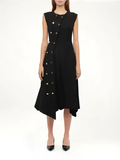 Loewe Gold Button Sleeveless Dress | Thumbnail 4 Loewe Gold Button Sleeveless Dress | Thumbnail 4