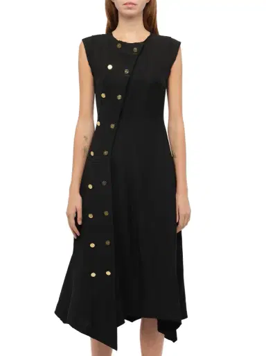 Loewe Gold Button Sleeveless Dress | Thumbnail 1 Loewe Gold Button Sleeveless Dress | Thumbnail 1