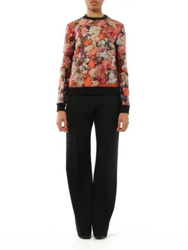 Givenchy Flower Sweatshirt in Orange/black Orange | Thumbnail 4 Givenchy Flower Sweatshirt in Orange/black Orange | Thumbnail 4