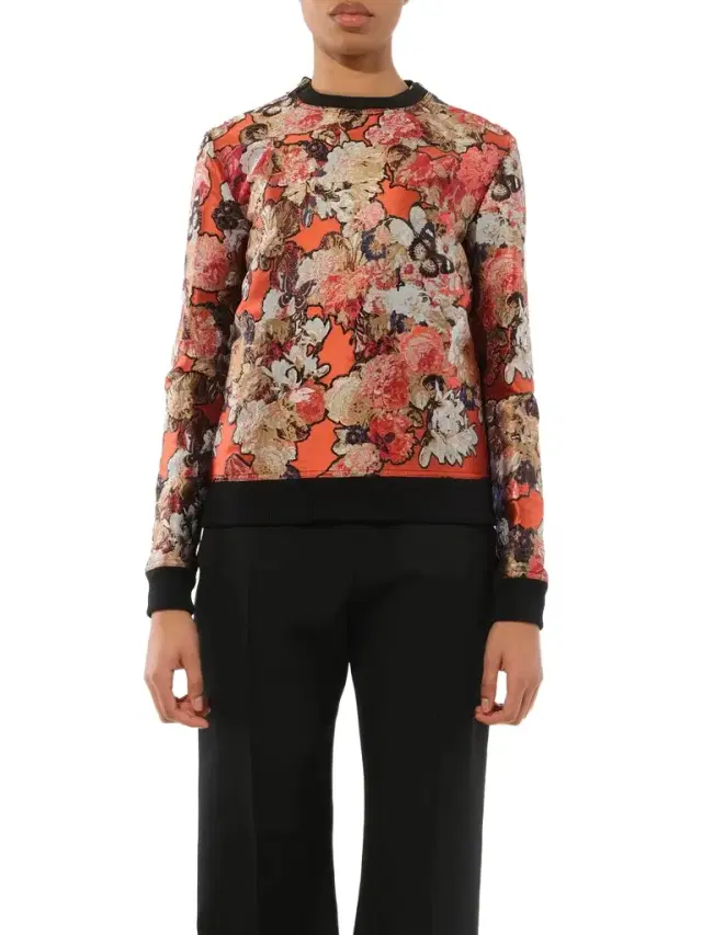 Givenchy Flower Sweatshirt in Orange/black Orange