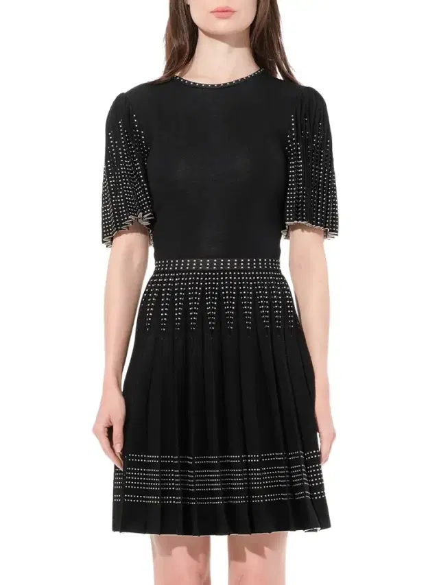Alexander McQueen Knit Jacquard Dress in Black/white