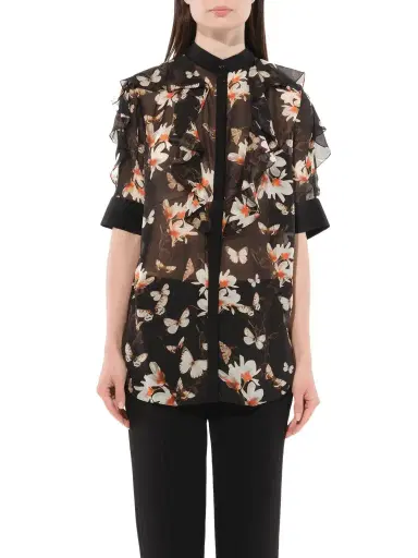 Givenchy Short Sleeve Shirt With Flower Print | Thumbnail 1 Givenchy Short Sleeve Shirt With Flower Print | Thumbnail 1