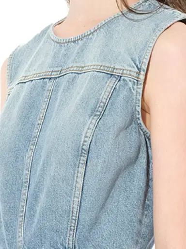 Alexander McQueen Abito Denim Dress | Thumbnail 3 Alexander McQueen Abito Denim Dress | Thumbnail 3