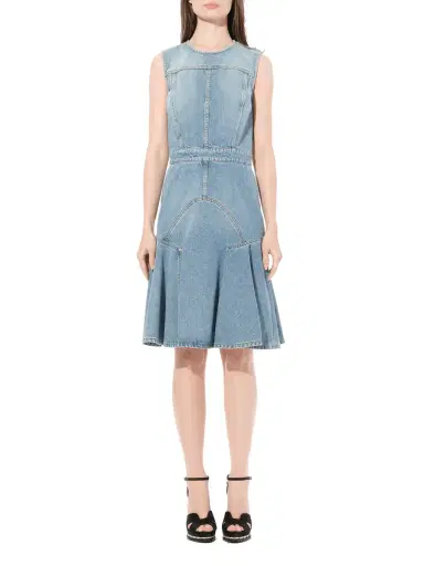 Alexander McQueen Abito Denim Dress | Thumbnail 4 Alexander McQueen Abito Denim Dress | Thumbnail 4