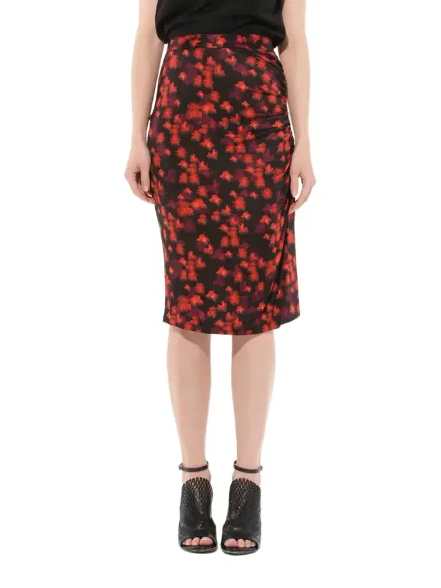 Givenchy Flower Skirt in Black/red Multicolor