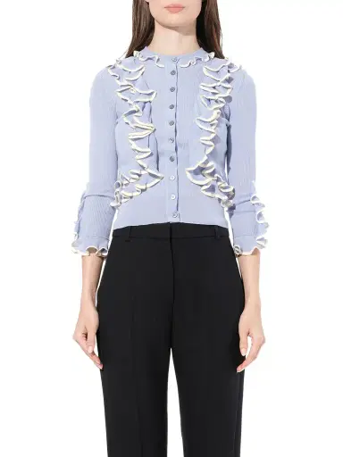Alexander McQueen Ruffle Knit Cardigan | Thumbnail 1