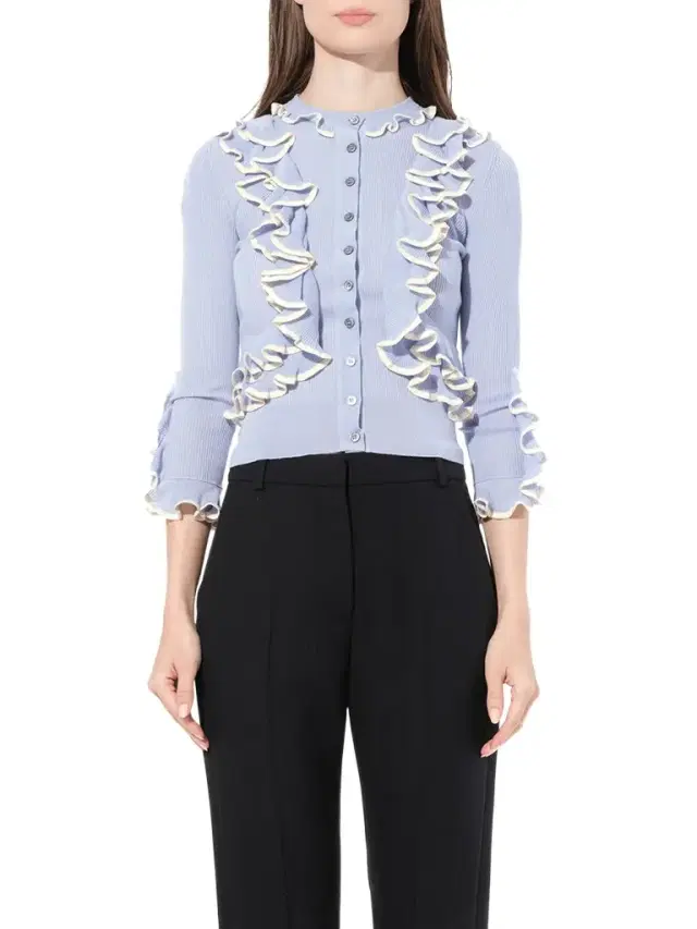 Alexander McQueen Ruffle Knit Cardigan