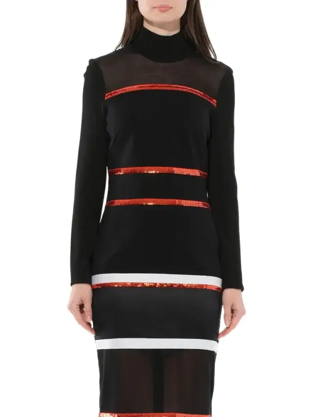 Givenchy Long Dress in Black/red/white