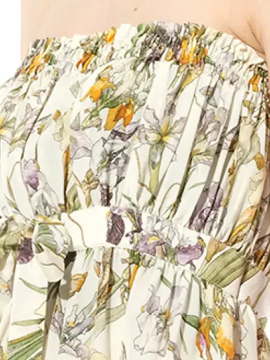 Alexander McQueen Iris Print Dress in Ivory White | Thumbnail 3 Alexander McQueen Iris Print Dress in Ivory White | Thumbnail 3