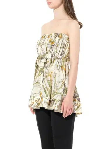 Alexander McQueen Iris Print Dress in Ivory White | Thumbnail 5 Alexander McQueen Iris Print Dress in Ivory White | Thumbnail 5