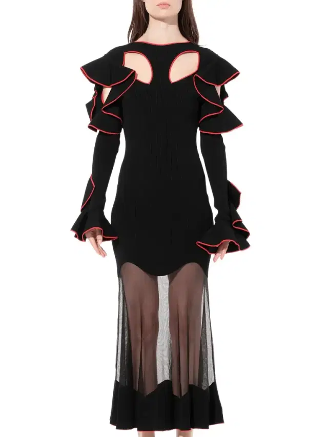Alexander McQueen Long Sleeve Knit Dress