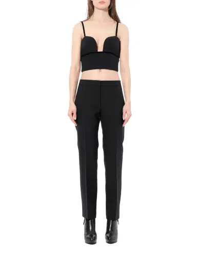 Alexander McQueen Leaf Crepe Top | Thumbnail 4