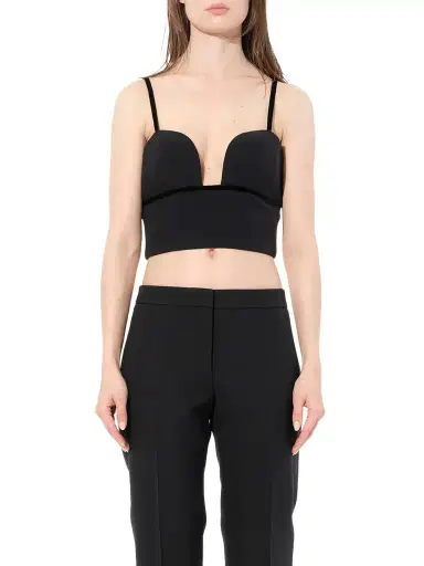 Alexander McQueen Leaf Crepe Top | Thumbnail 1