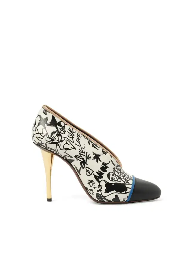 Lanvin Print V Neck Pump