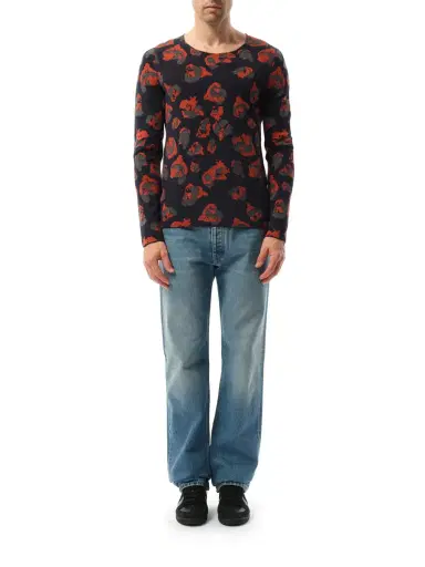 Lanvin Leopard Jacq Raw Sweatshirter | Thumbnail 4 Lanvin Leopard Jacq Raw Sweatshirter | Thumbnail 4