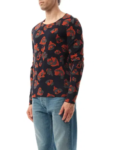 Lanvin Leopard Jacq Raw Sweatshirter | Thumbnail 5 Lanvin Leopard Jacq Raw Sweatshirter | Thumbnail 5