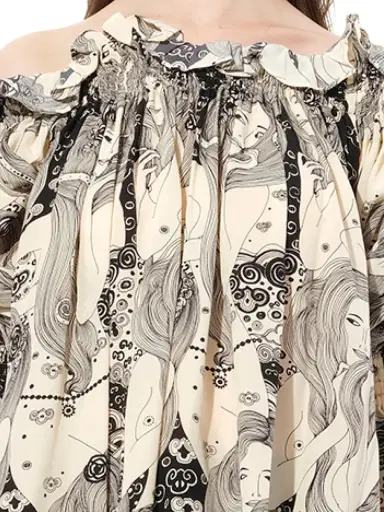 Alexander McQueen Off Shld Eve Top in Ivory White | Thumbnail 3 Alexander McQueen Off Shld Eve Top in Ivory White | Thumbnail 3