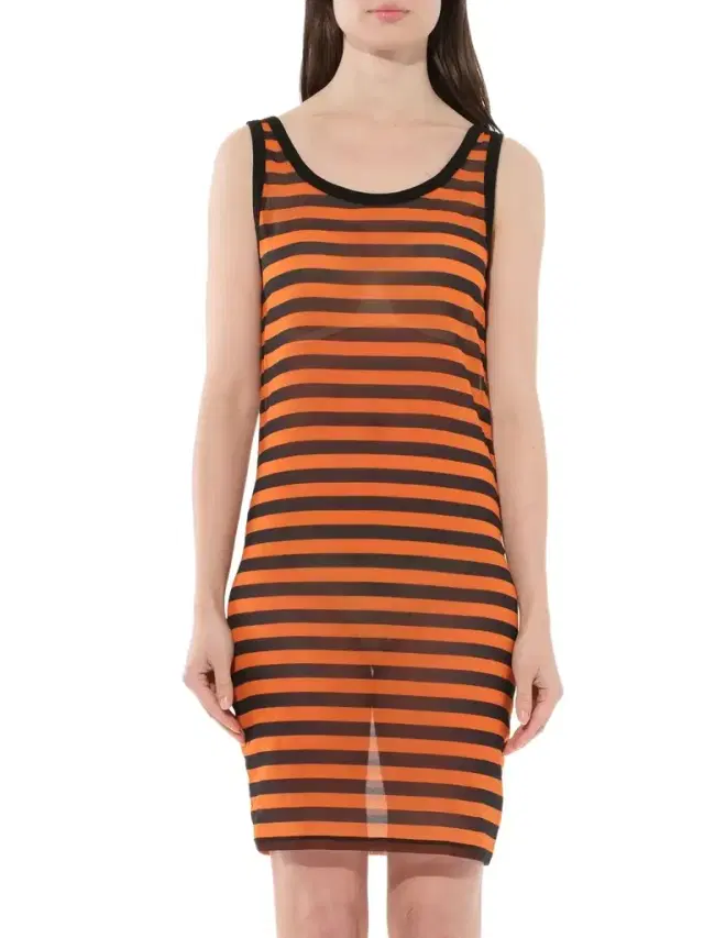 Givenchy Podium Sleeveless Dress in Black/orange Black