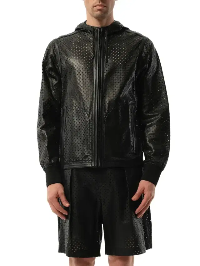 Givenchy Leather Hooded Jacket