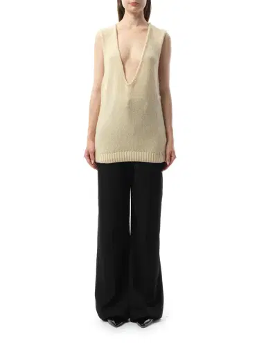 Lanvin Knitted Top in Ivory White | Thumbnail 4
