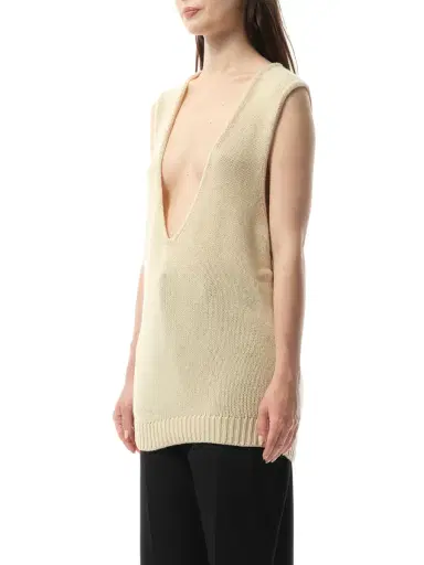 Lanvin Knitted Top in Ivory White | Thumbnail 5
