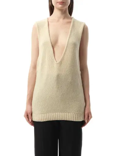 Lanvin Knitted Top in Ivory White | Thumbnail 1