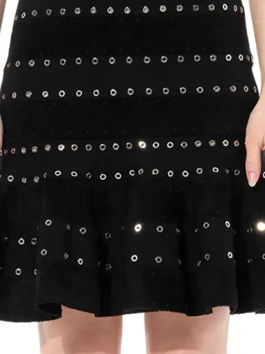 Alexander McQueen Eyelet Mini Dress | Thumbnail 2 Alexander McQueen Eyelet Mini Dress | Thumbnail 2