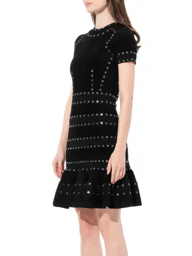 Alexander McQueen Eyelet Mini Dress | Thumbnail 5 Alexander McQueen Eyelet Mini Dress | Thumbnail 5